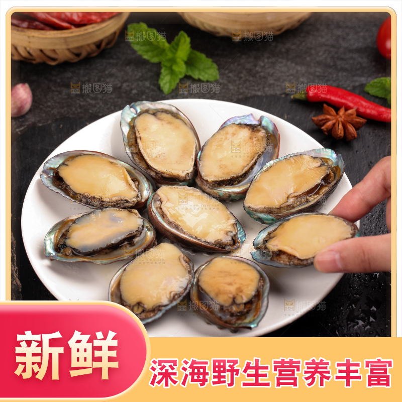 手上拿着鲍鱼