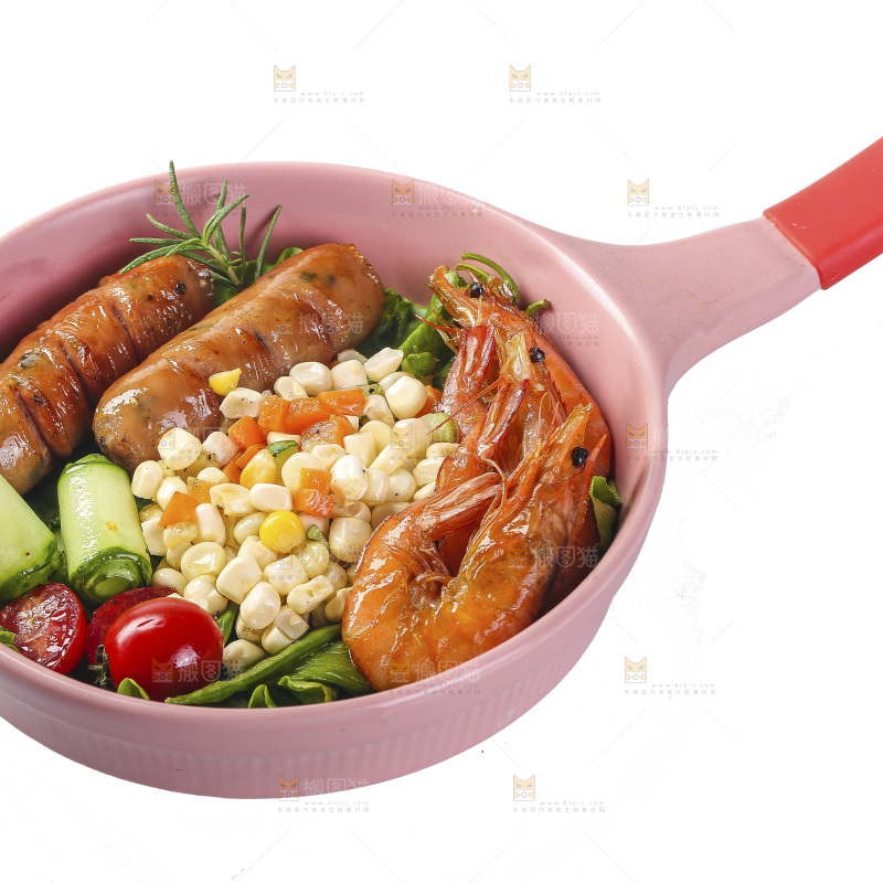 白底上放着轻食餐