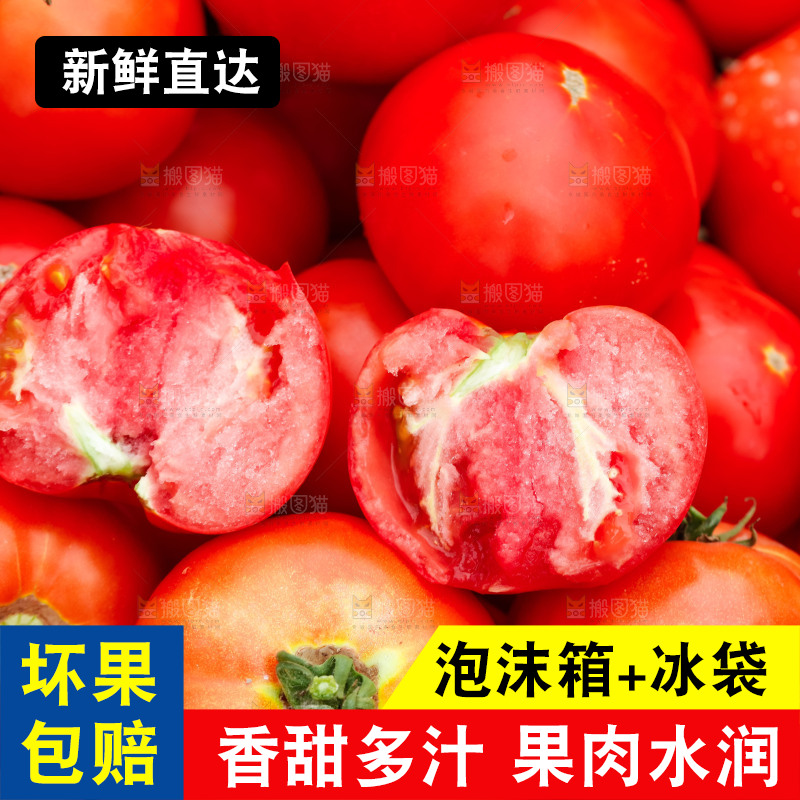 一堆沙瓤西红柿