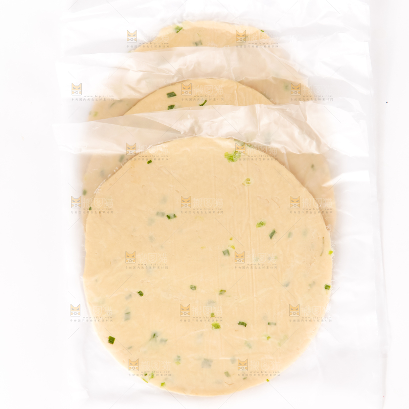 白底上的手抓饼饼皮