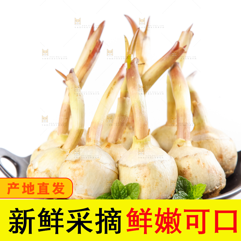 白底上的一盘云南茨菇