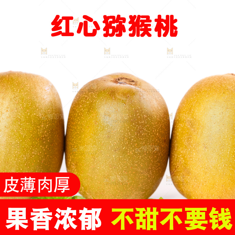 白底上的新鲜猕猴桃