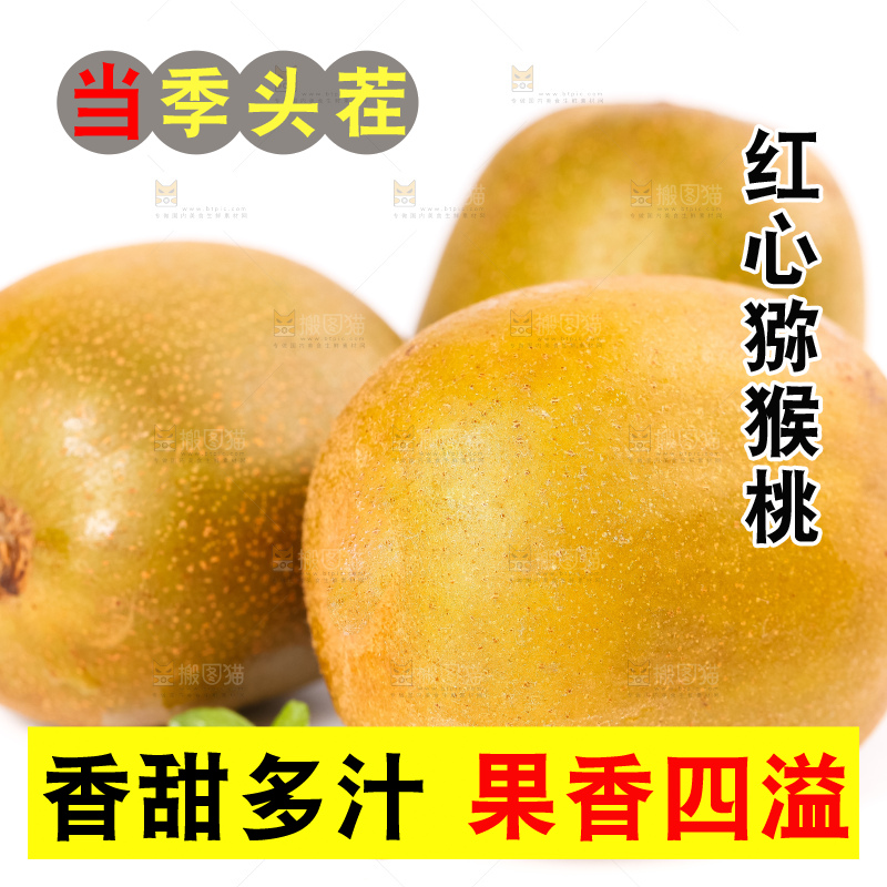 白底上的新鲜猕猴桃
