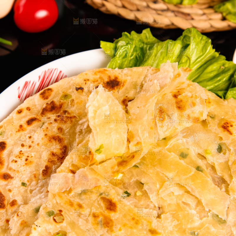 盘子里的煎手抓饼