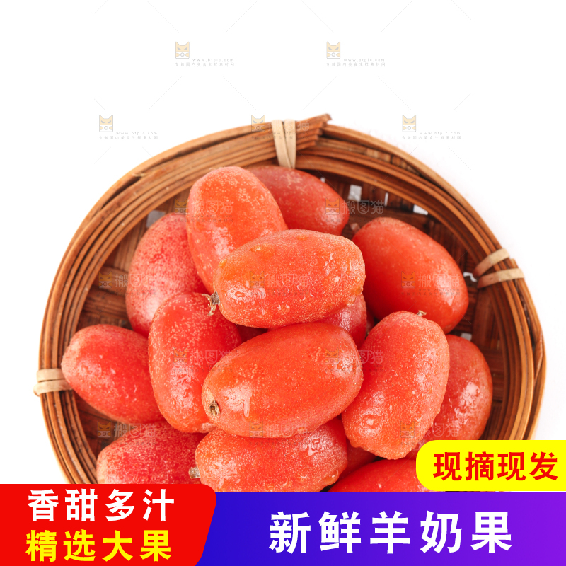 白底上的一篮羊奶果