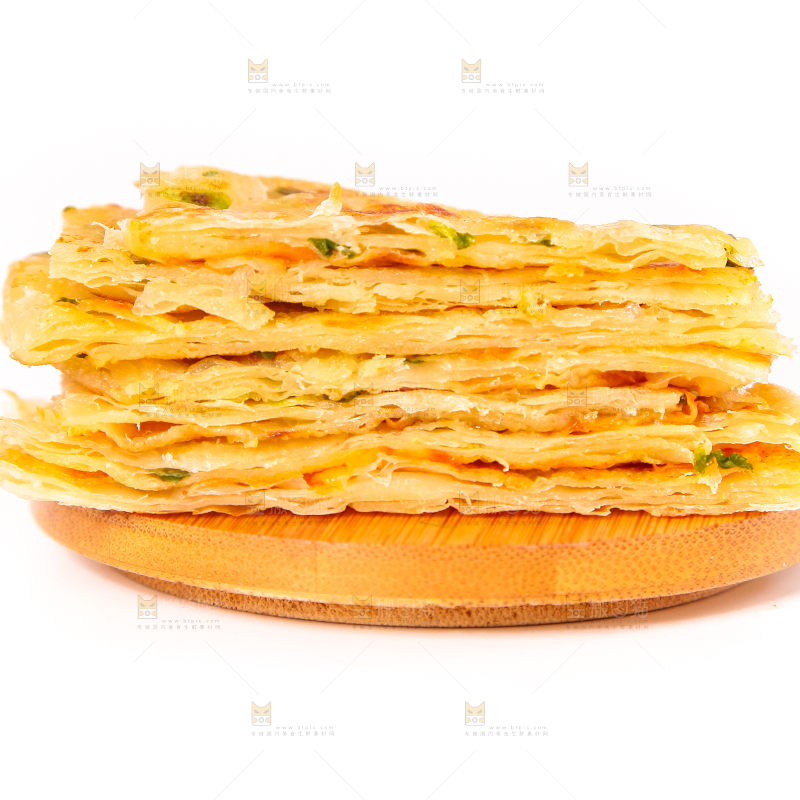白底上的葱油饼