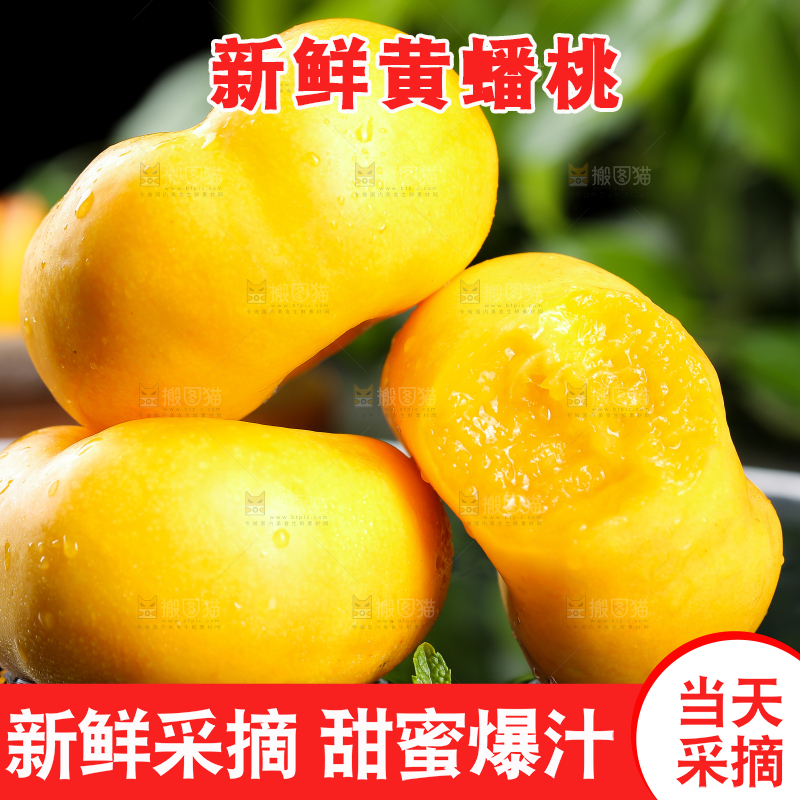 黑底上的黄金蟠桃