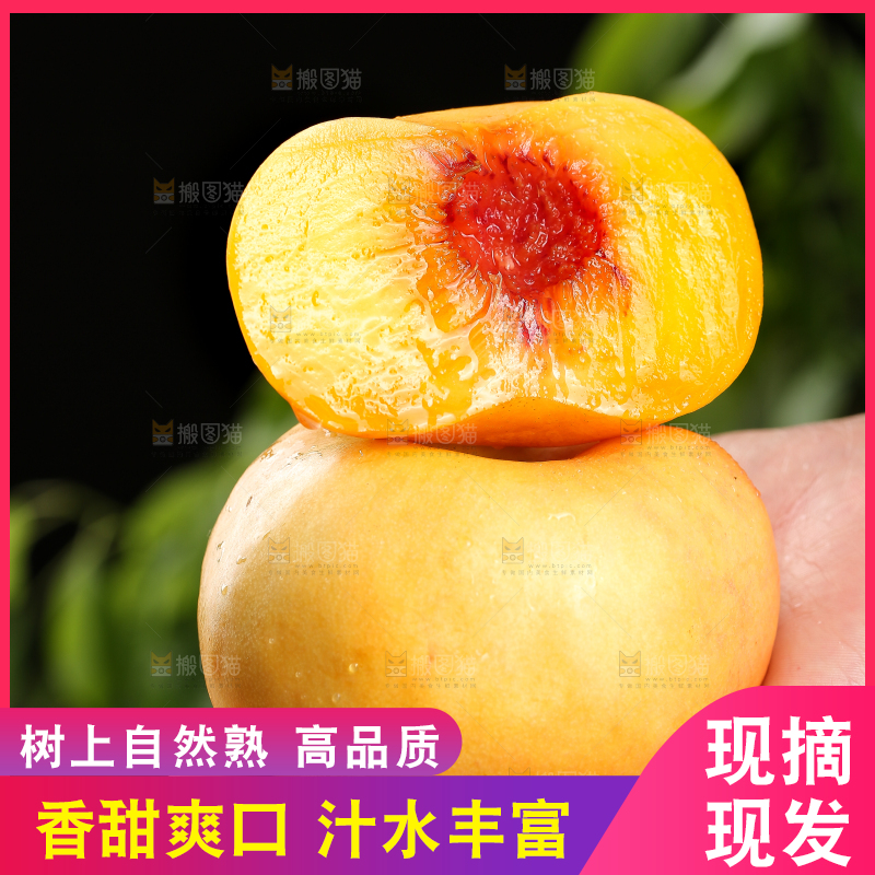 手上放着黄油蟠桃