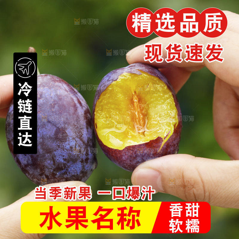 手上拿着新鲜西梅