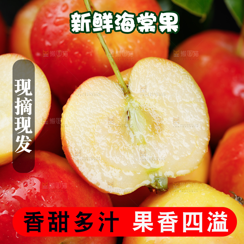 东北海棠果果肉纹理