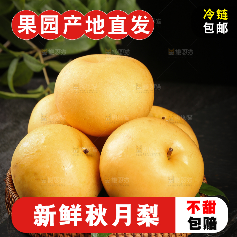 篮子里的新鲜秋月梨