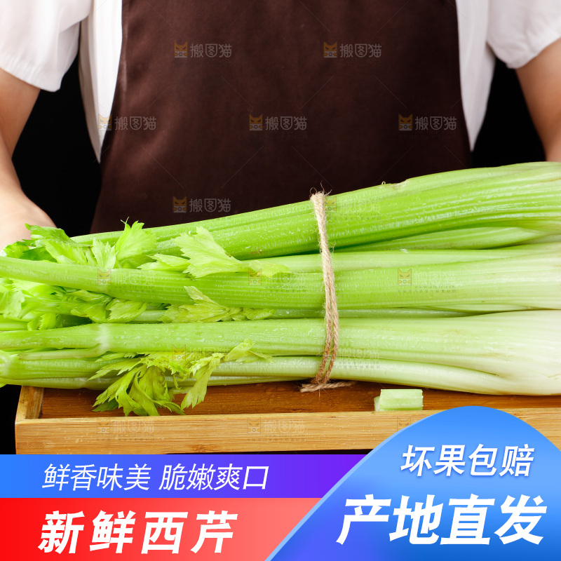 手里端着一盘山东西芹