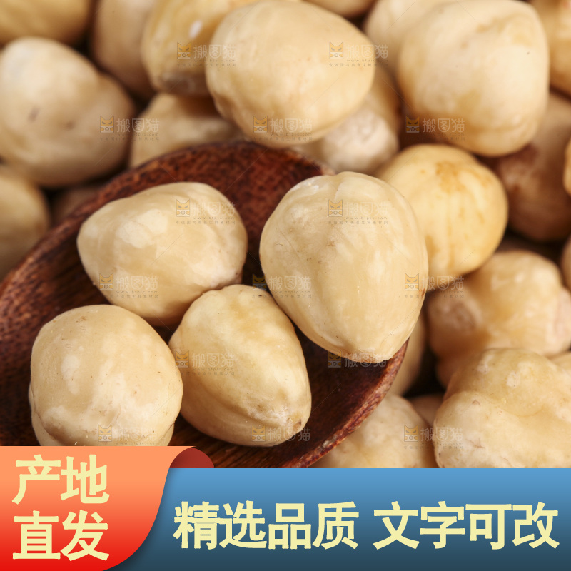 勺子里的东北榛子仁