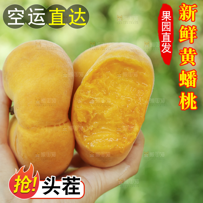 手里拿着黄肉蟠桃