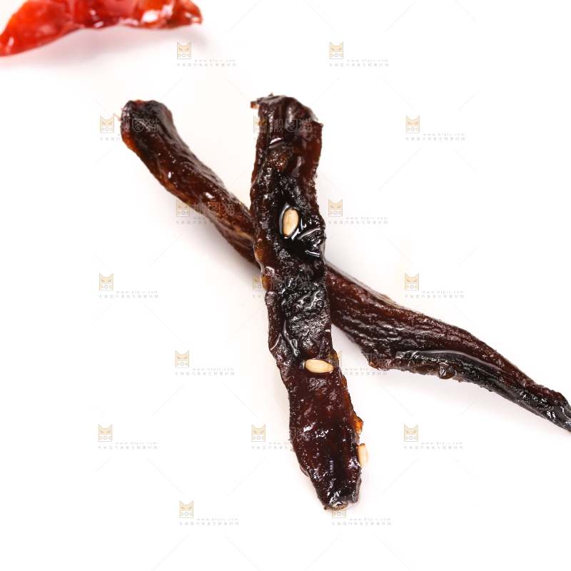 白底上的芥肉干