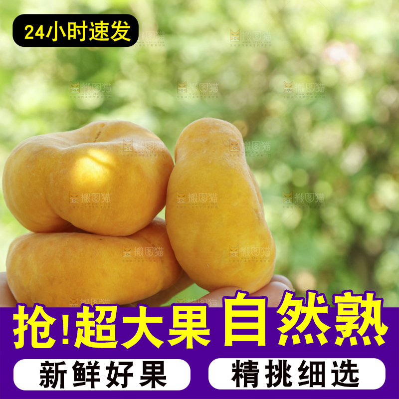 手里放着黄金蟠桃
