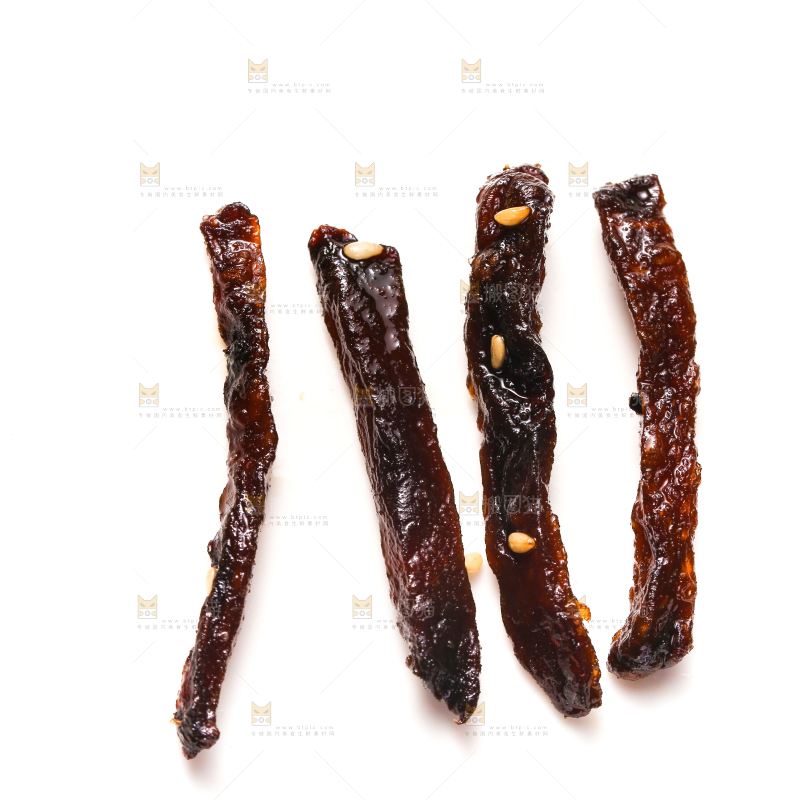 白底上的芥肉干
