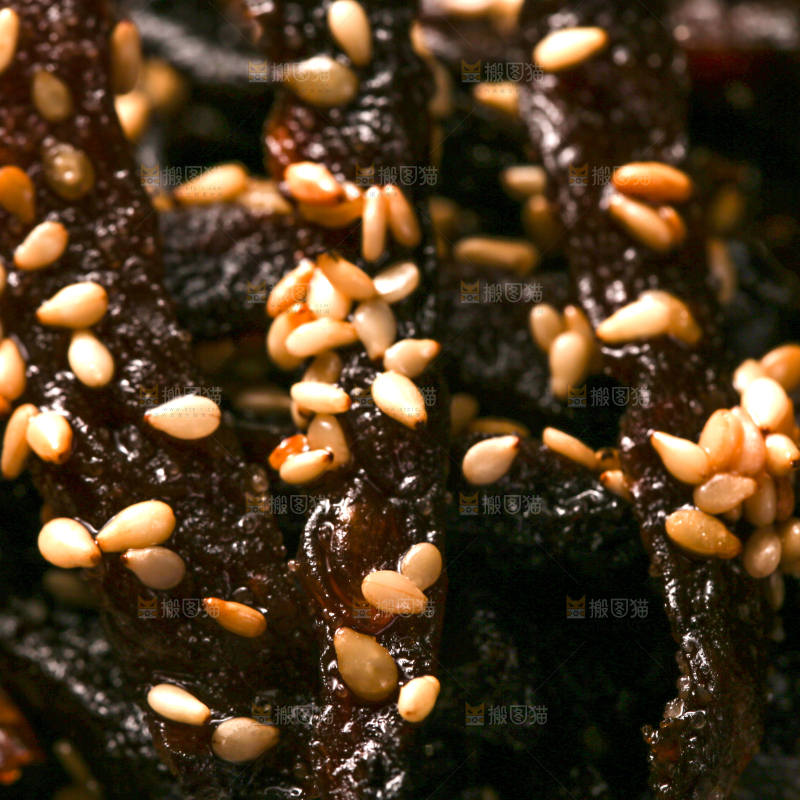 芝麻芥肉干纹理