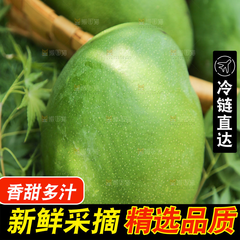 草地上放着凯特芒果