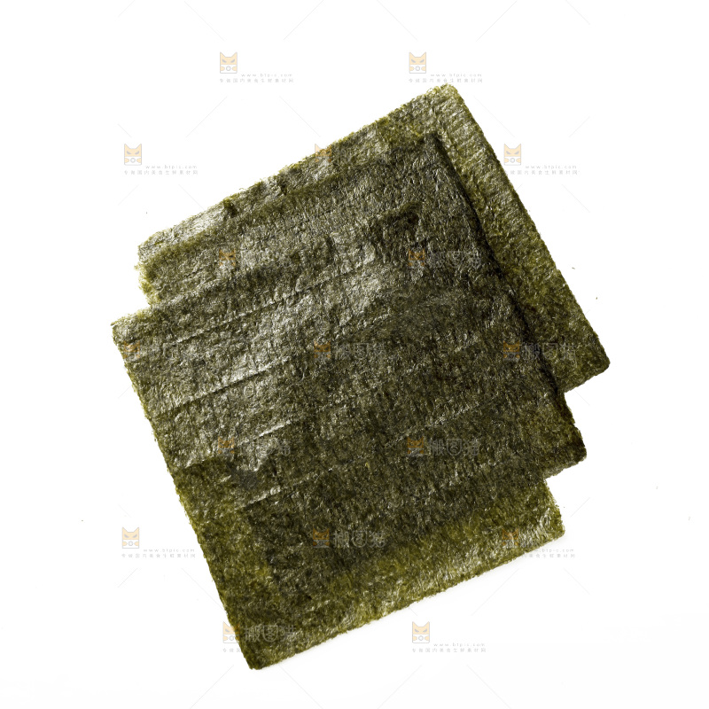 白底上的寿司海苔片