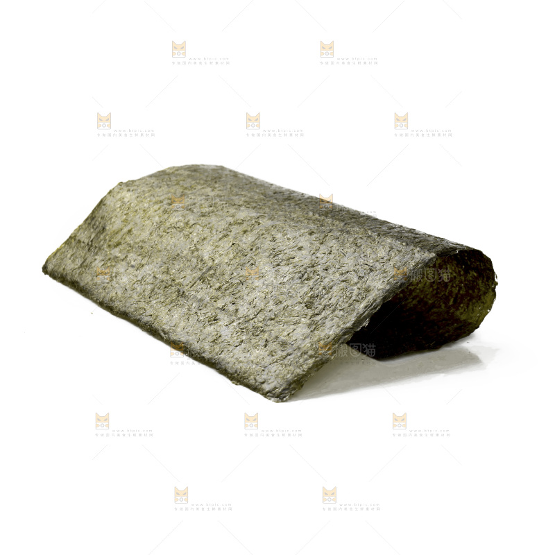白底上的寿司海苔片