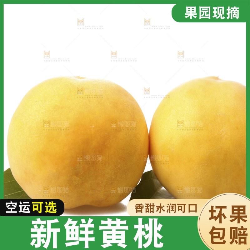 白底上放着的黄桃