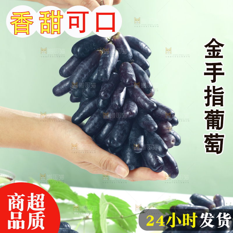 手里拿着美人指黑提