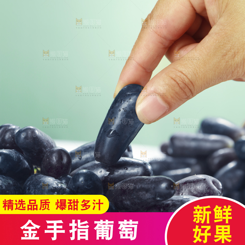手里拿着美人指黑提