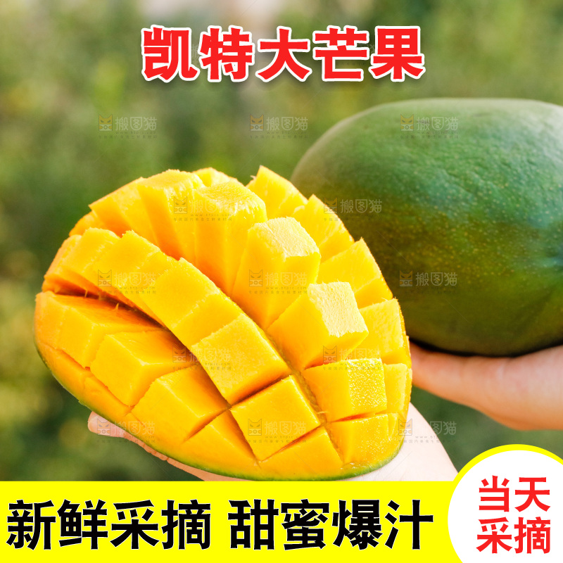 手里拿着青皮凯特芒