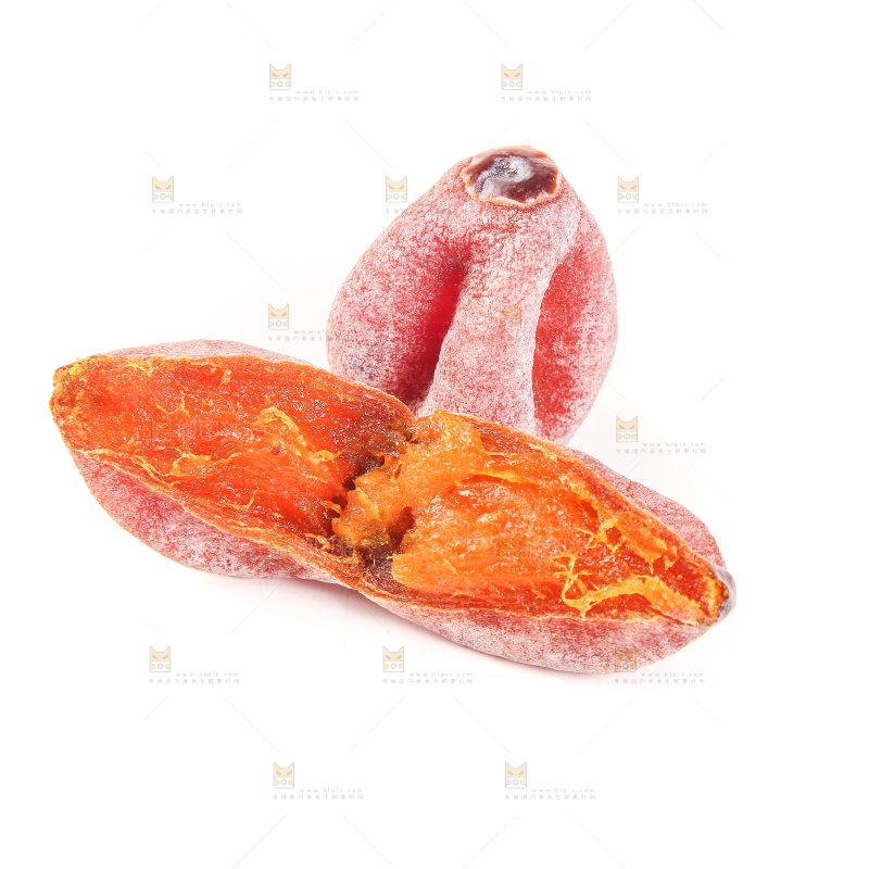 白底上的柿饼