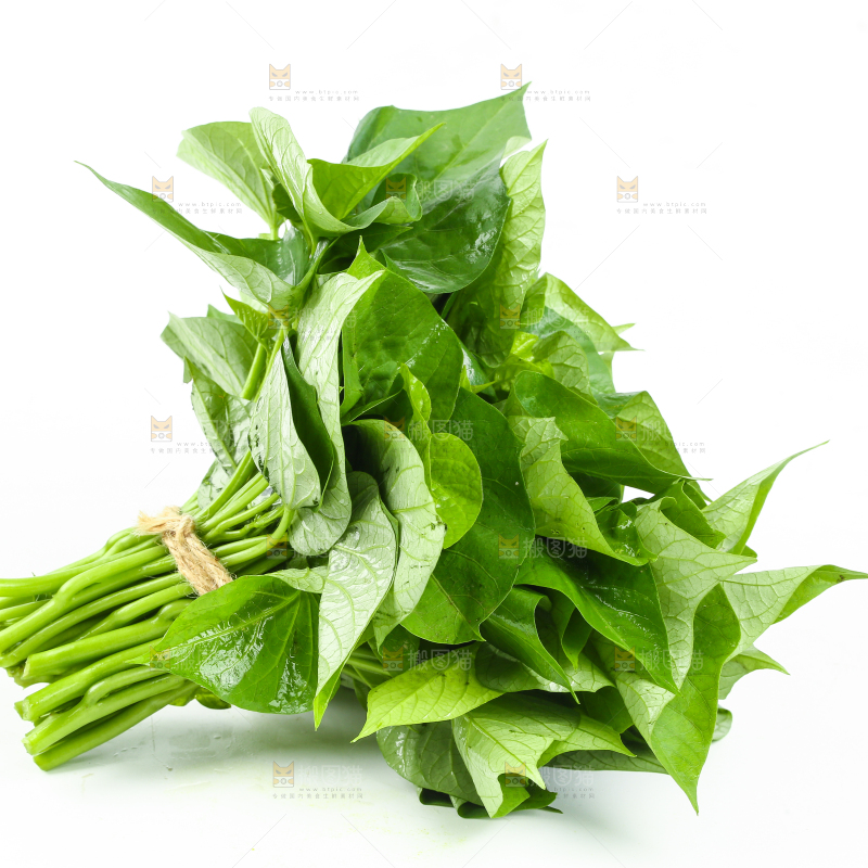 白底上放着一把苕尖