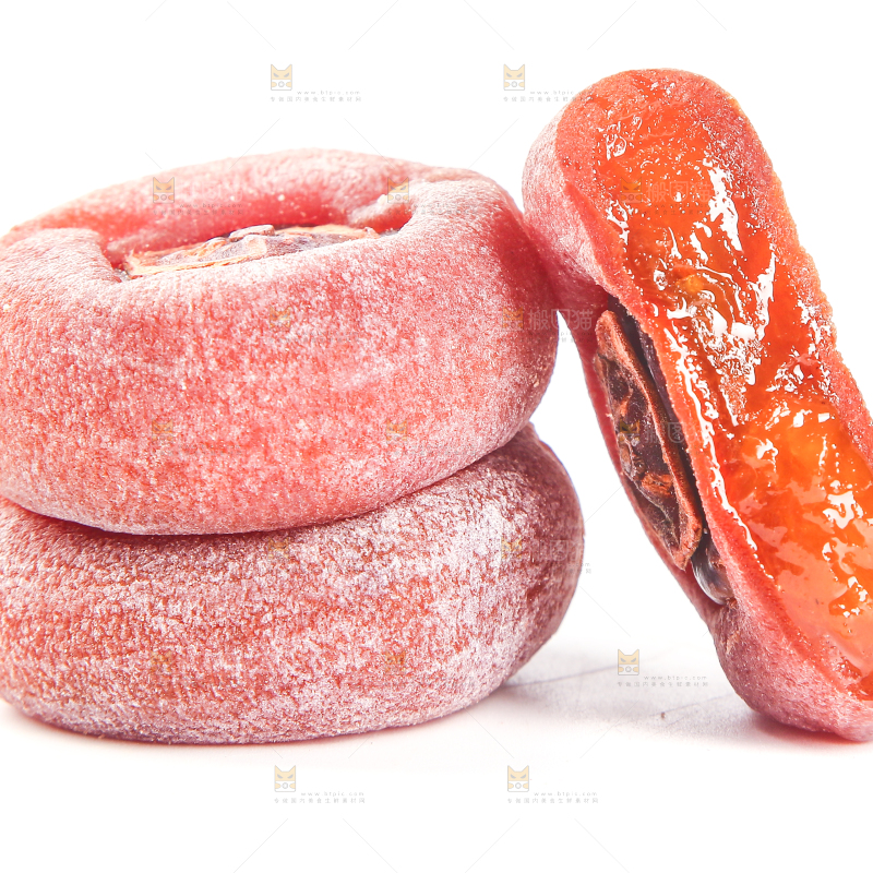 白底上的柿子饼