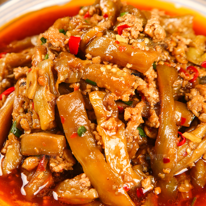 一盘肉沫茄子