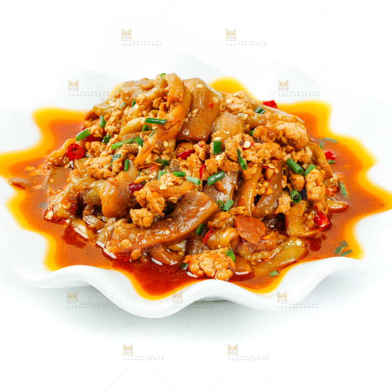 一盘肉沫茄子