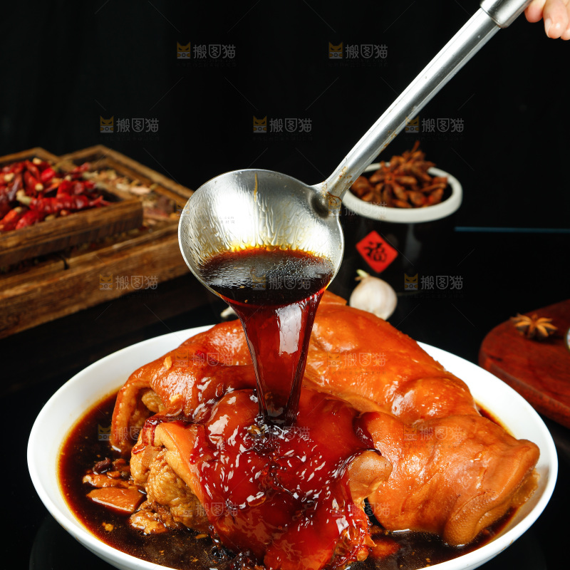 一盘卤味猪头肉