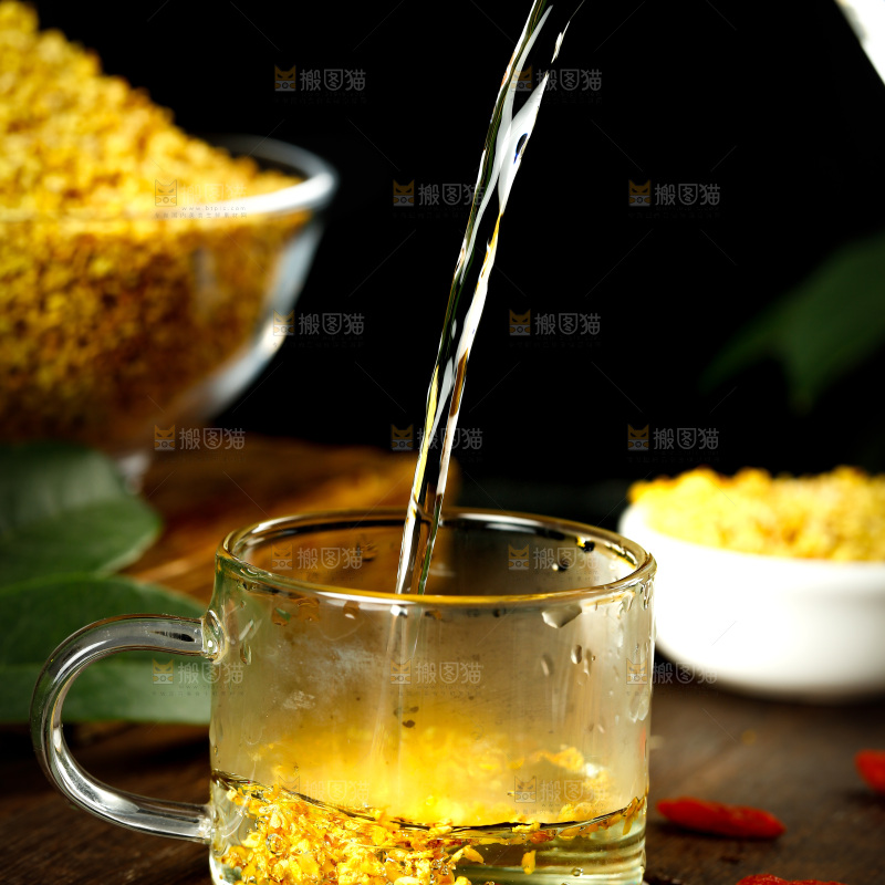 冲泡一杯桂花茶