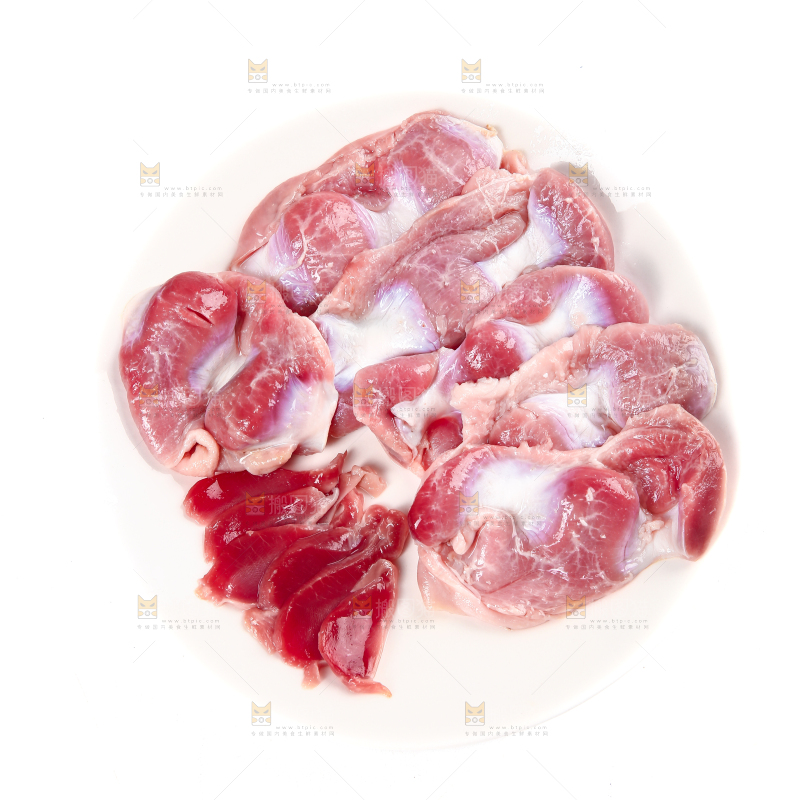 一盘生鲜鸡胗