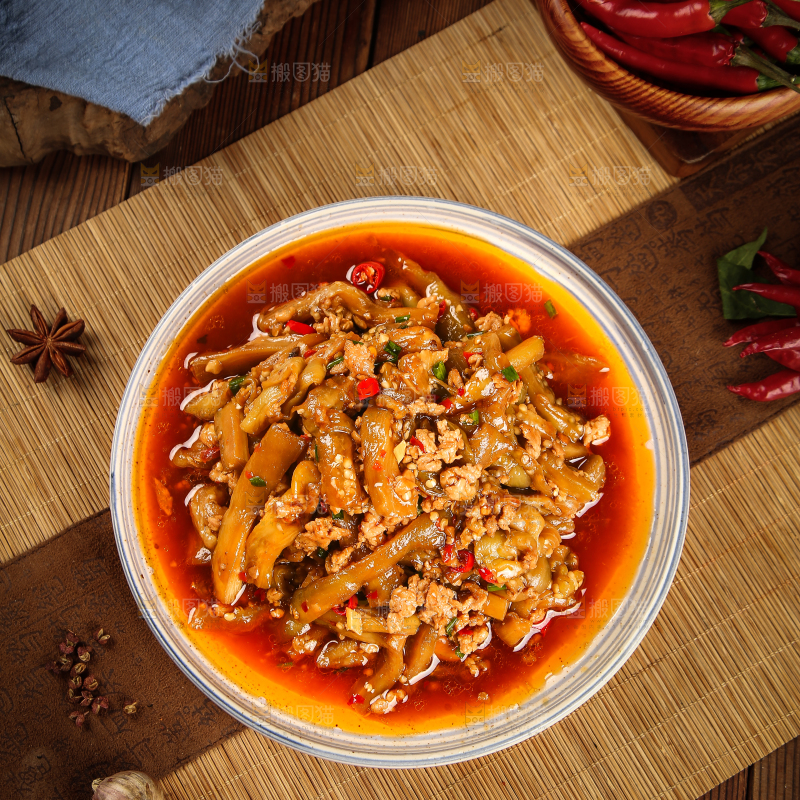 一盘肉沫茄子