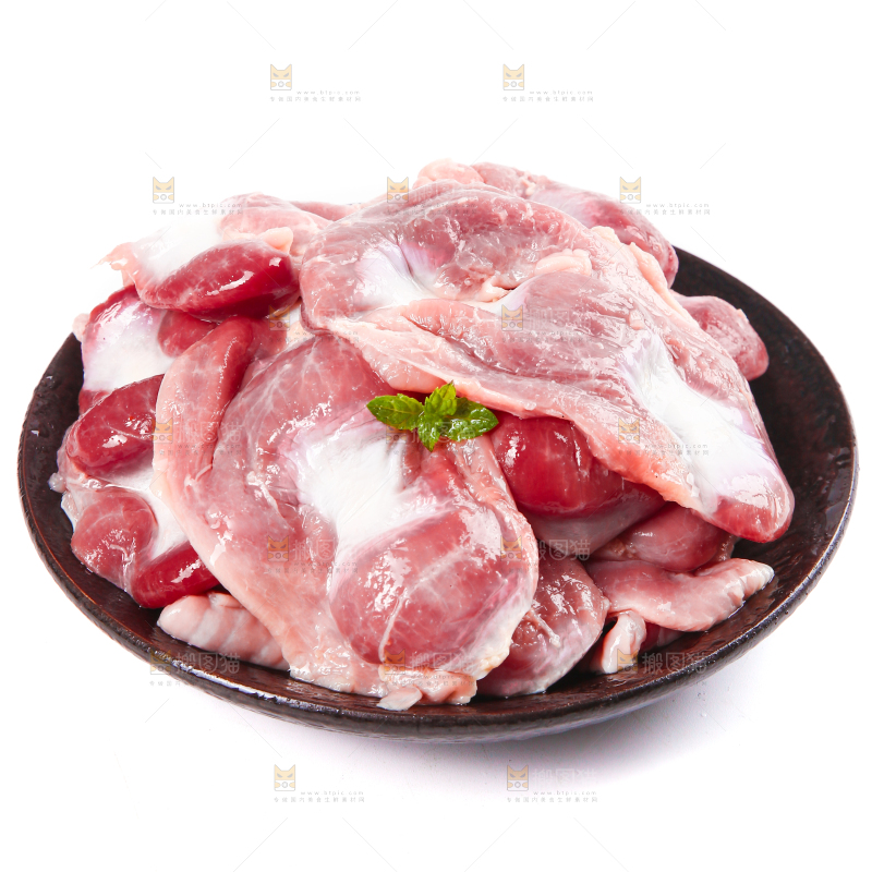 一盘生鲜鸡胗