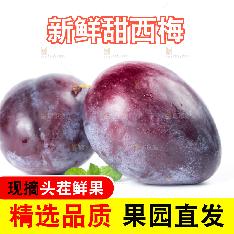 白底上的西梅