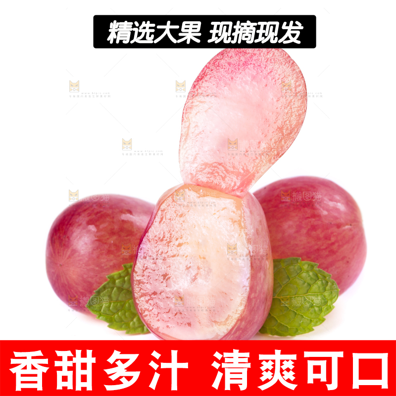 白底上的红提