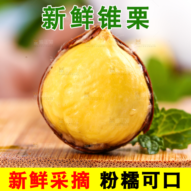 木板上的锥栗
