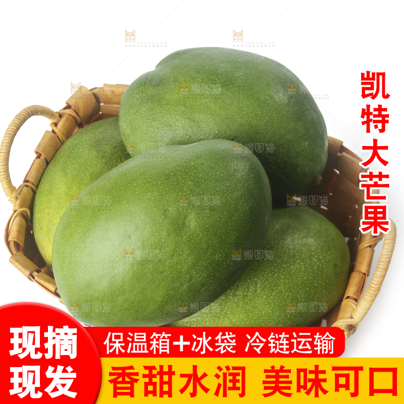 白底上的青皮凯特芒