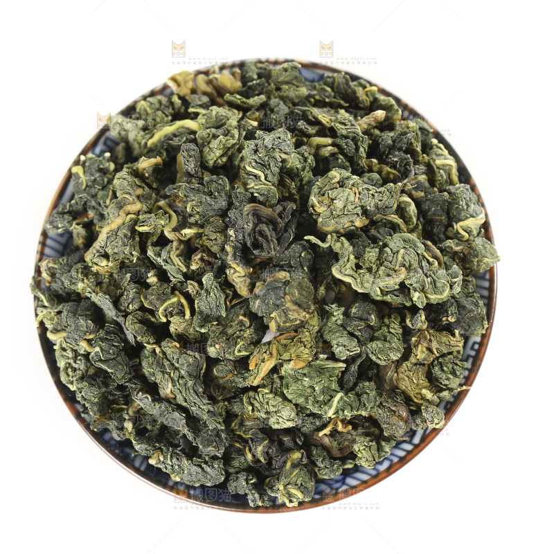 白底上的桑叶茶
