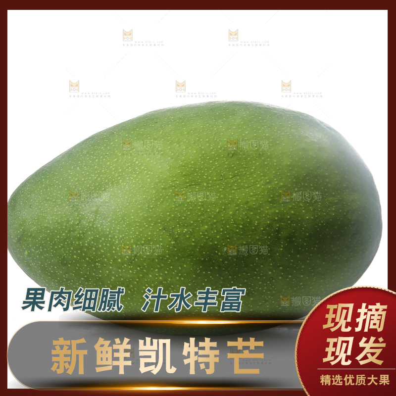 白底上的青皮凯特芒