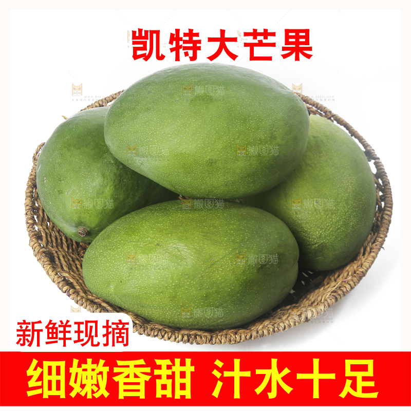 白底上的青皮凯特芒