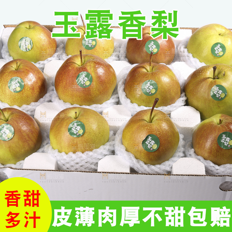 白底上的玉露香梨