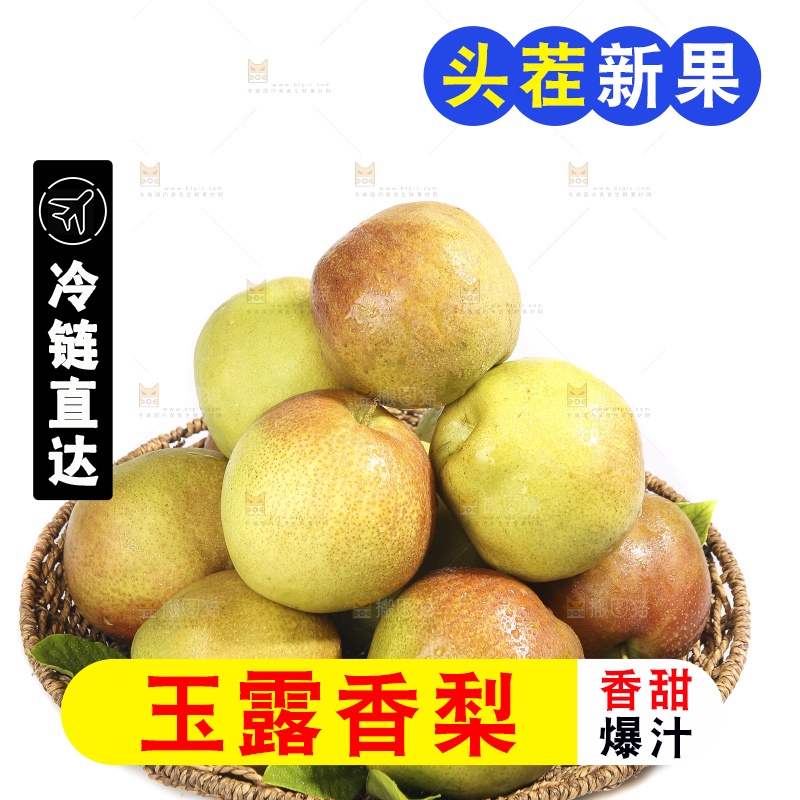 白底上的玉露香梨