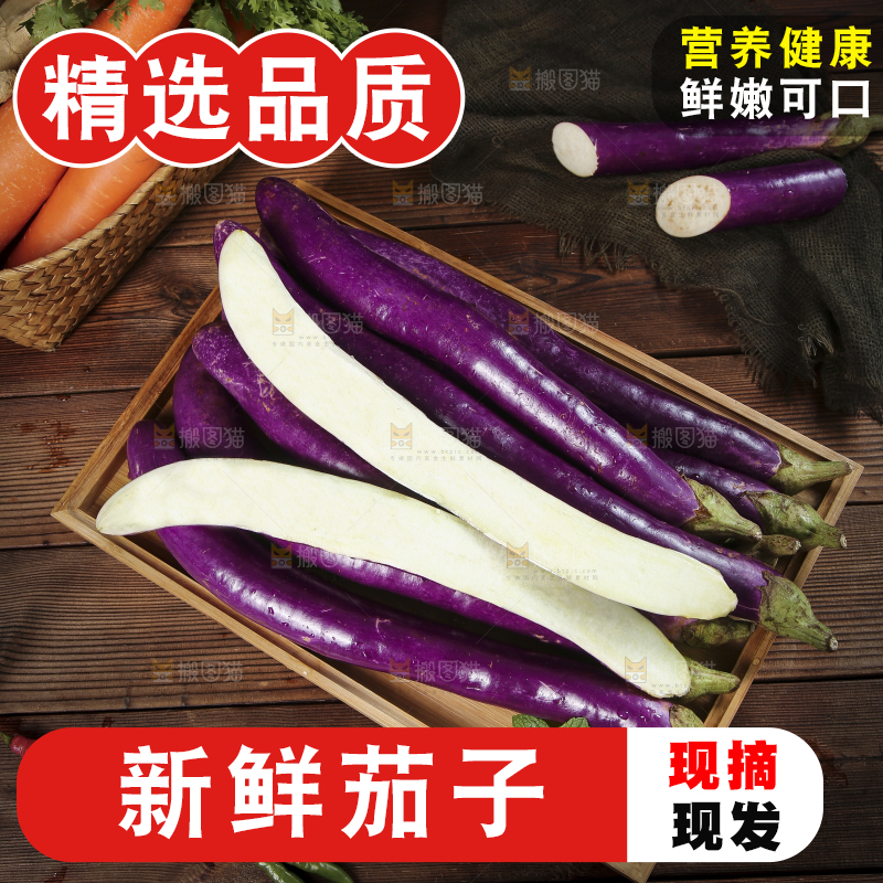深底上的紫长茄子