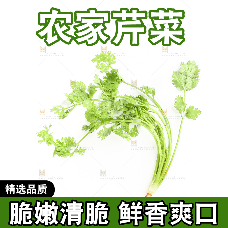 白底上的芹菜